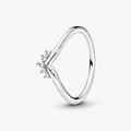 Tiara Wishbone Silver Ring w Clear CZ 198282CZ-52 (High Resolution)