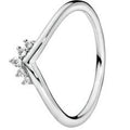 Tiara Wishbone Silver Ring w Clear CZ 198282CZ-52