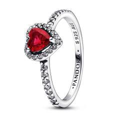 Heart sterling silver ring with cherries 198421C02-54