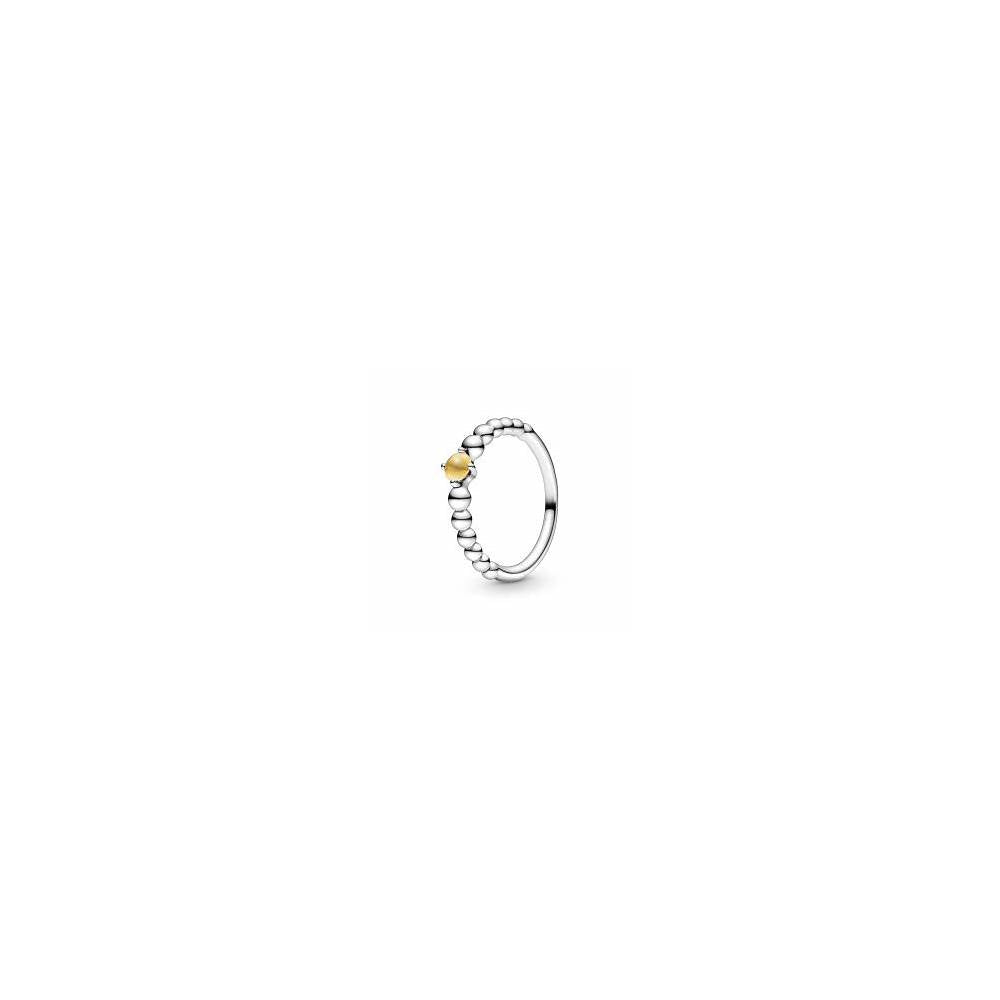 November Honey Coloured Silver Ring with 198867C11-58 (High Resolution)