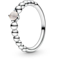 June Misty Rose Silver Ring with Man-Mad 198867C06-52