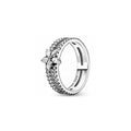 Sparkling Snowflake Silver Double Ring w CZ 199236C01-56 (High Resolution)
