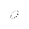 Stackable Smooth Logo Silver Ring w Clear CZ (High Resolution)