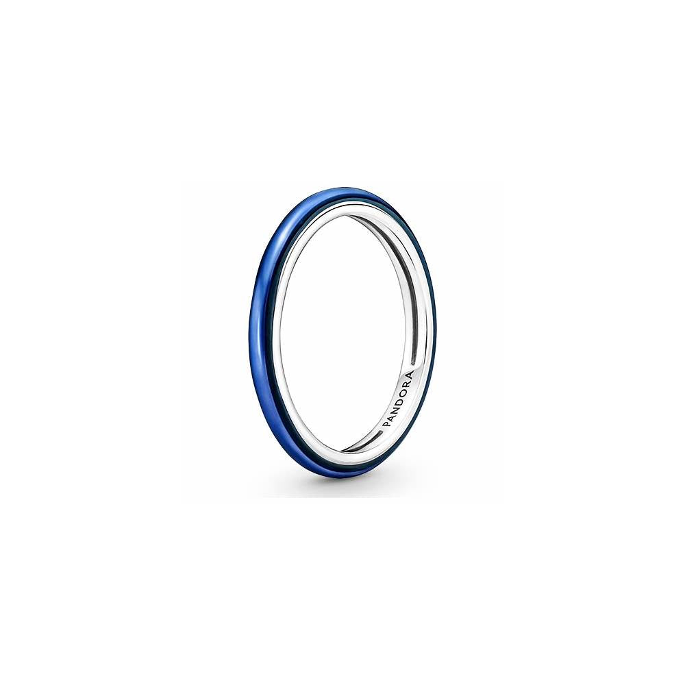 Pandora Me Silver & Electric Blue Ring w 199655C02-52 (High Resolution)