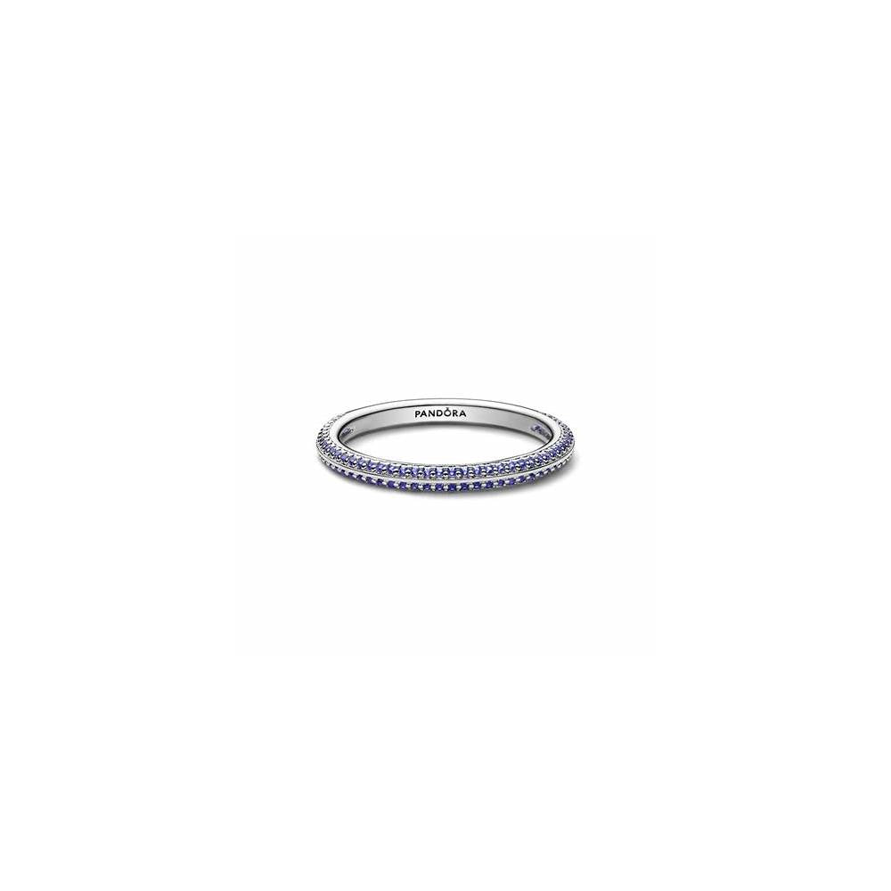 Sterling silver ring with true blue crys 199679C03-52 (High Resolution)