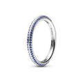 Sterling silver ring with true blue crys 199679C03-52