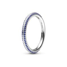 Sterling silver ring with true blue crys 199679C03-52