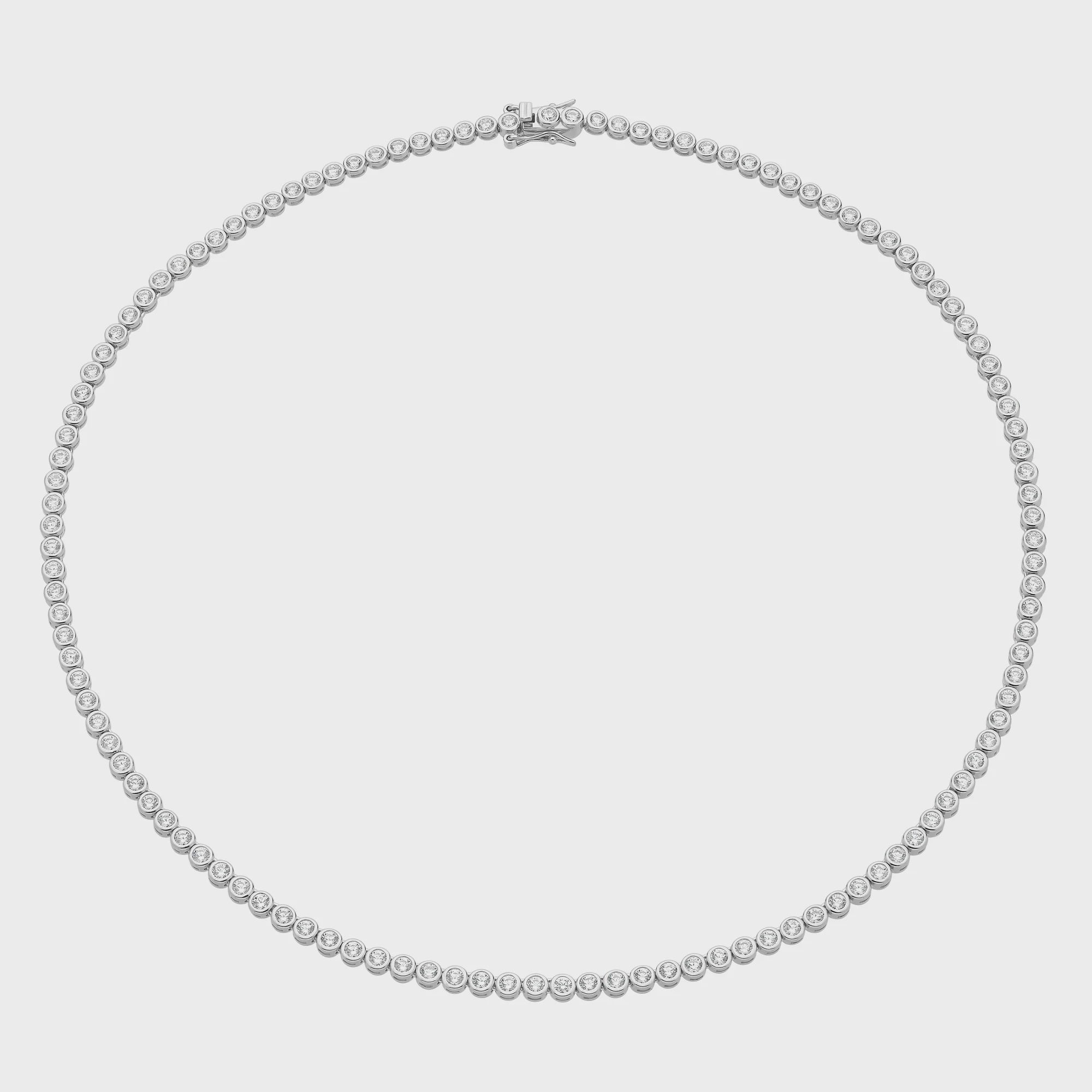 Sterling Silver Cubic Zirconia Necklace M3345