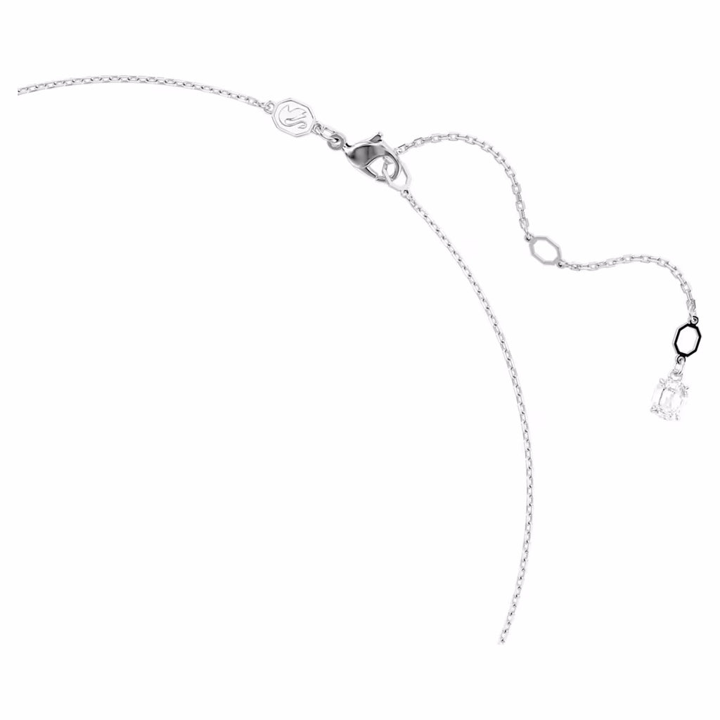 Idyllia necklace Mixed cuts, Snowflake, White, Rhodium plated 5692637