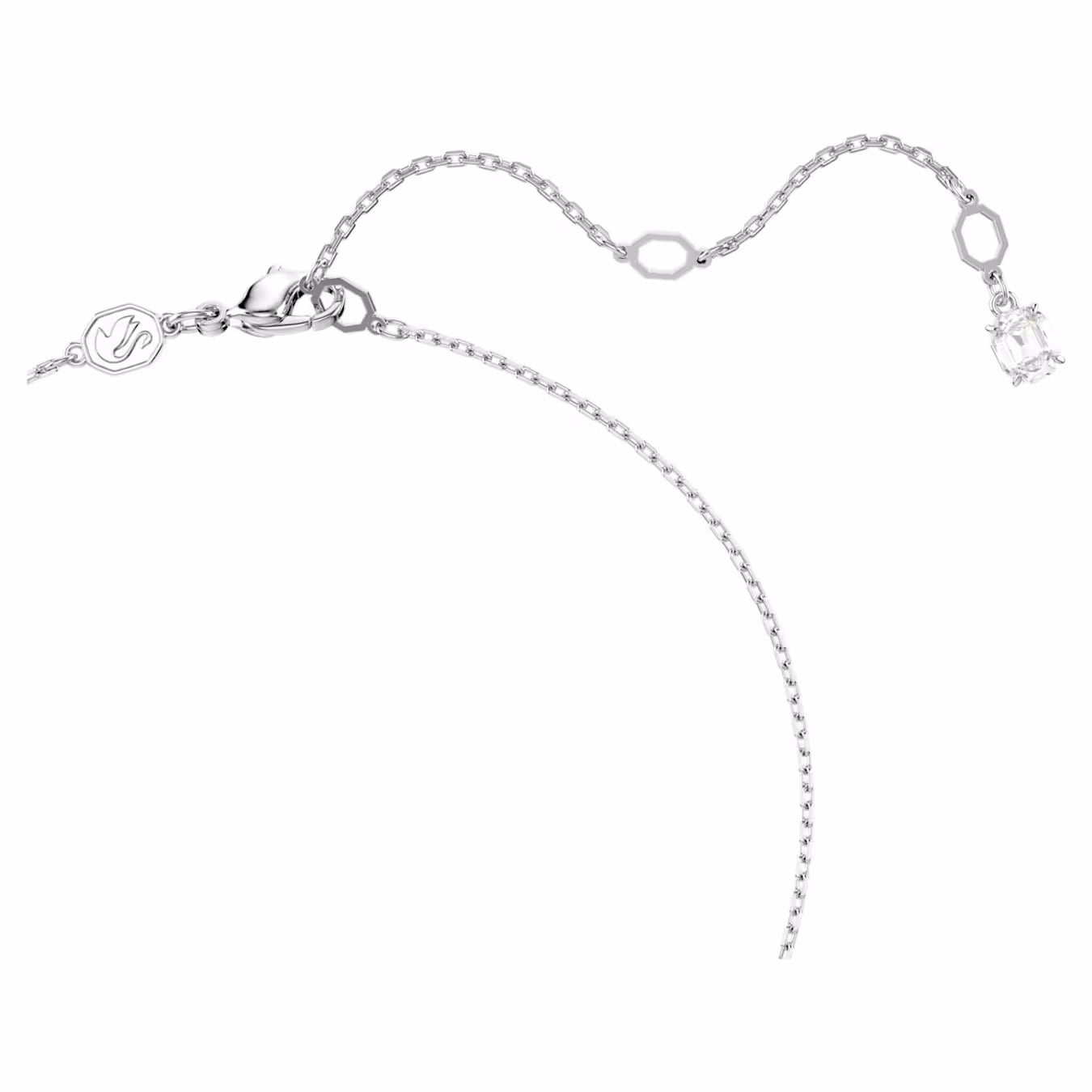 Matrix set Crystal pearl, Round cut, White, Rhodium plated 5689624