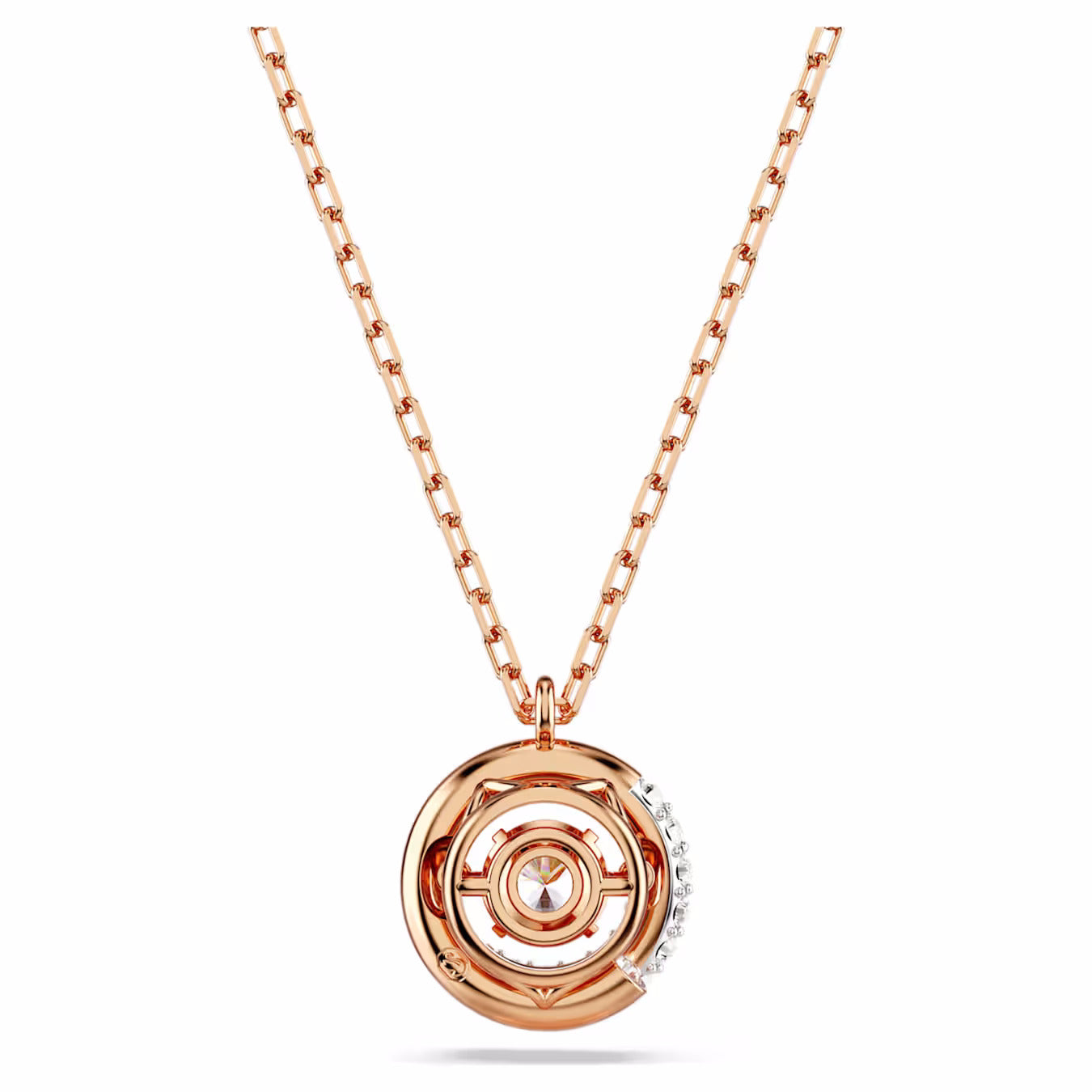Dextera pendant Round cut, White, 18k rose gold finish 5692257
