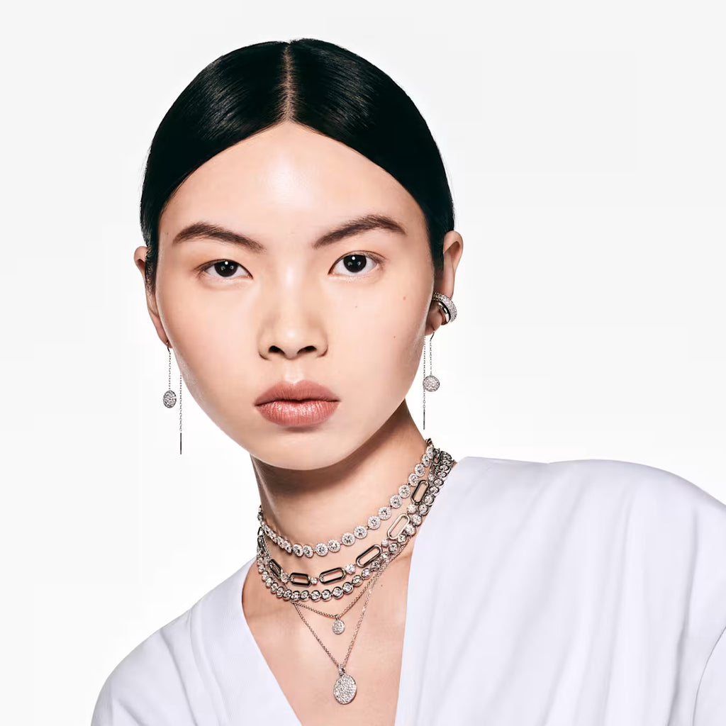 Sublima layered pendant White, Rhodium plated   5684244