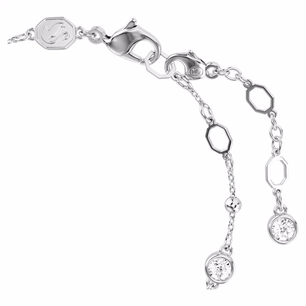 Imber bracelet Round cut, White, Rhodium plated 5696079