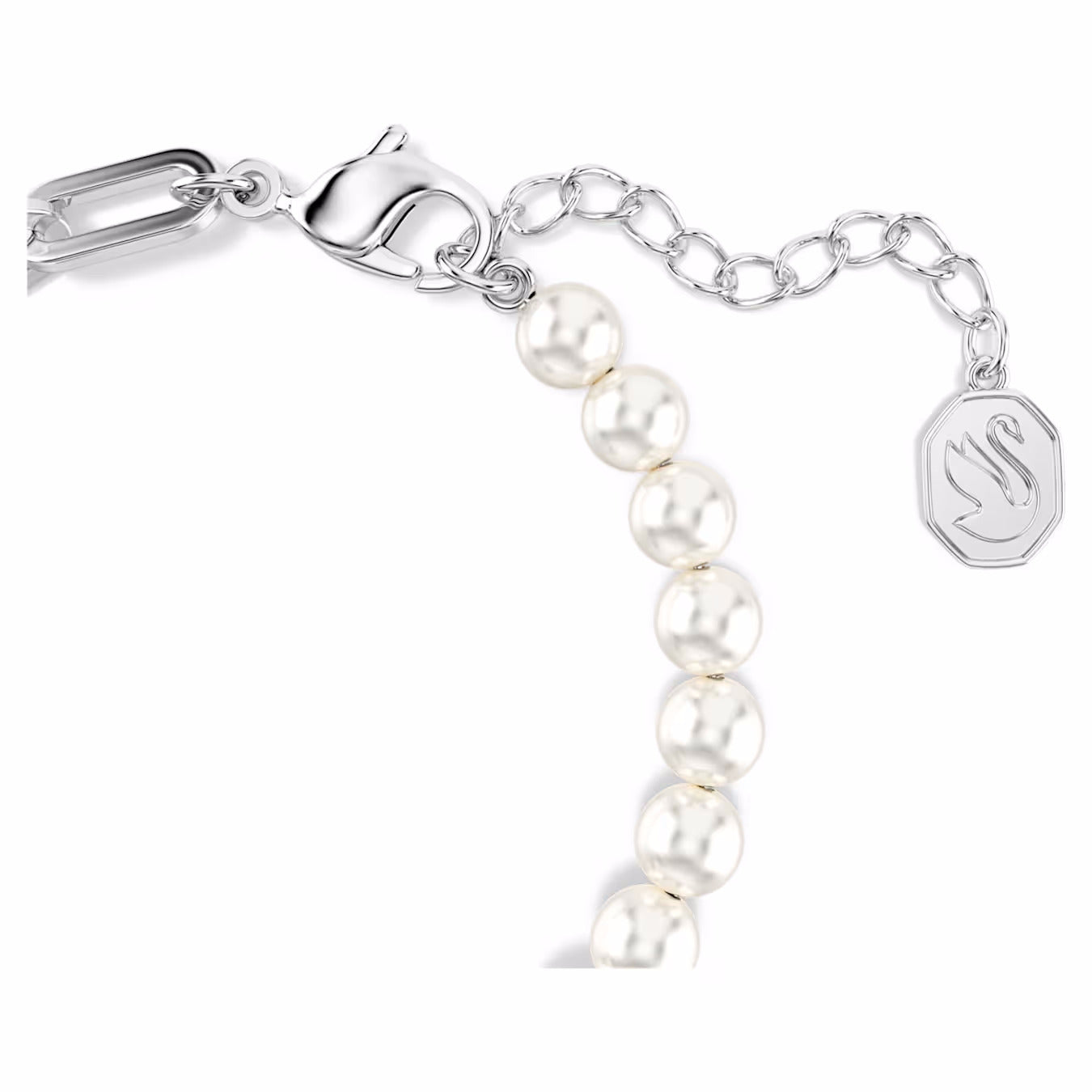 Swan bracelet Crystal pearl, Swan, Black, Mixed metal finish 5705720