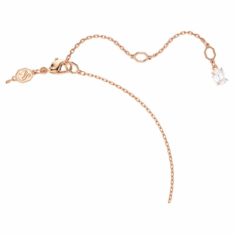 Stilla Attract pendant Square cut, White, Rose gold-tone plated