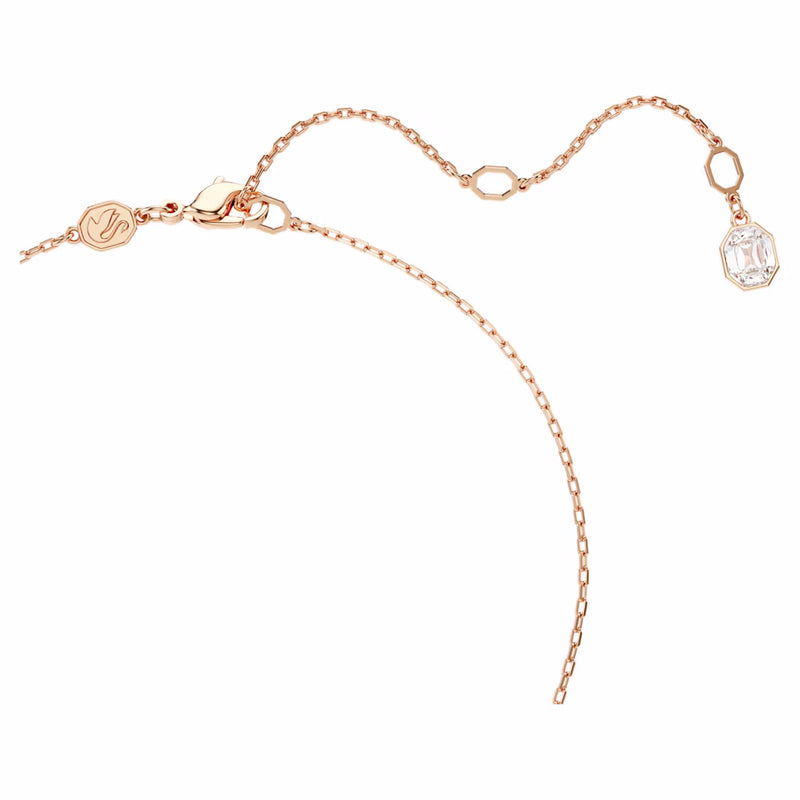 Constella pendant Pavé, Round cut, White, Rose gold-tone plated
