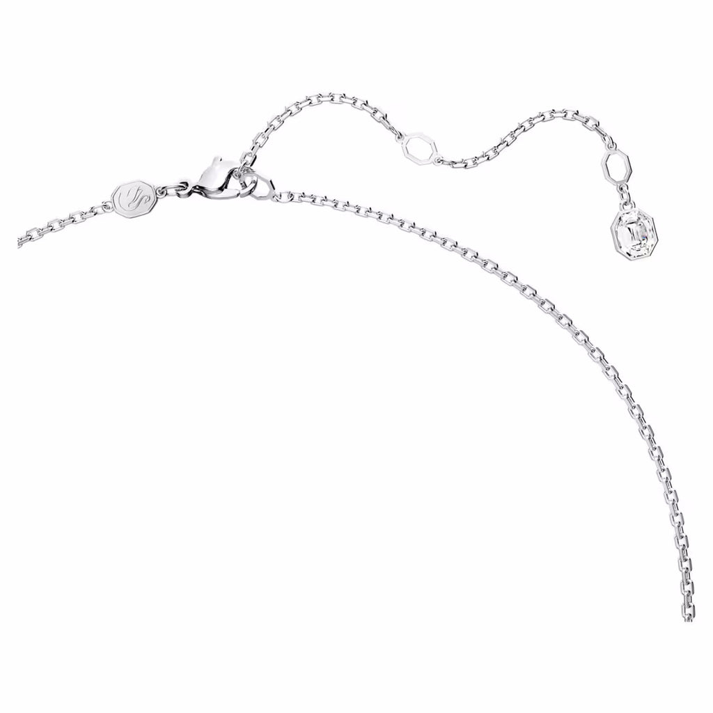 Millenia pendant Octagon cut, Blue, Rhodium plated 5696518
