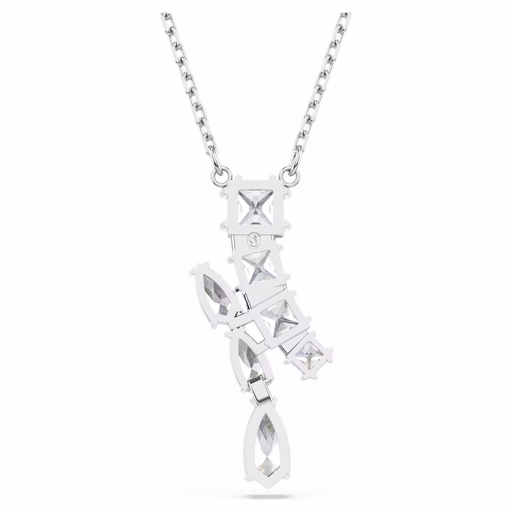 Matrix pendant Mixed cuts, White, Rhodium plated 5700420