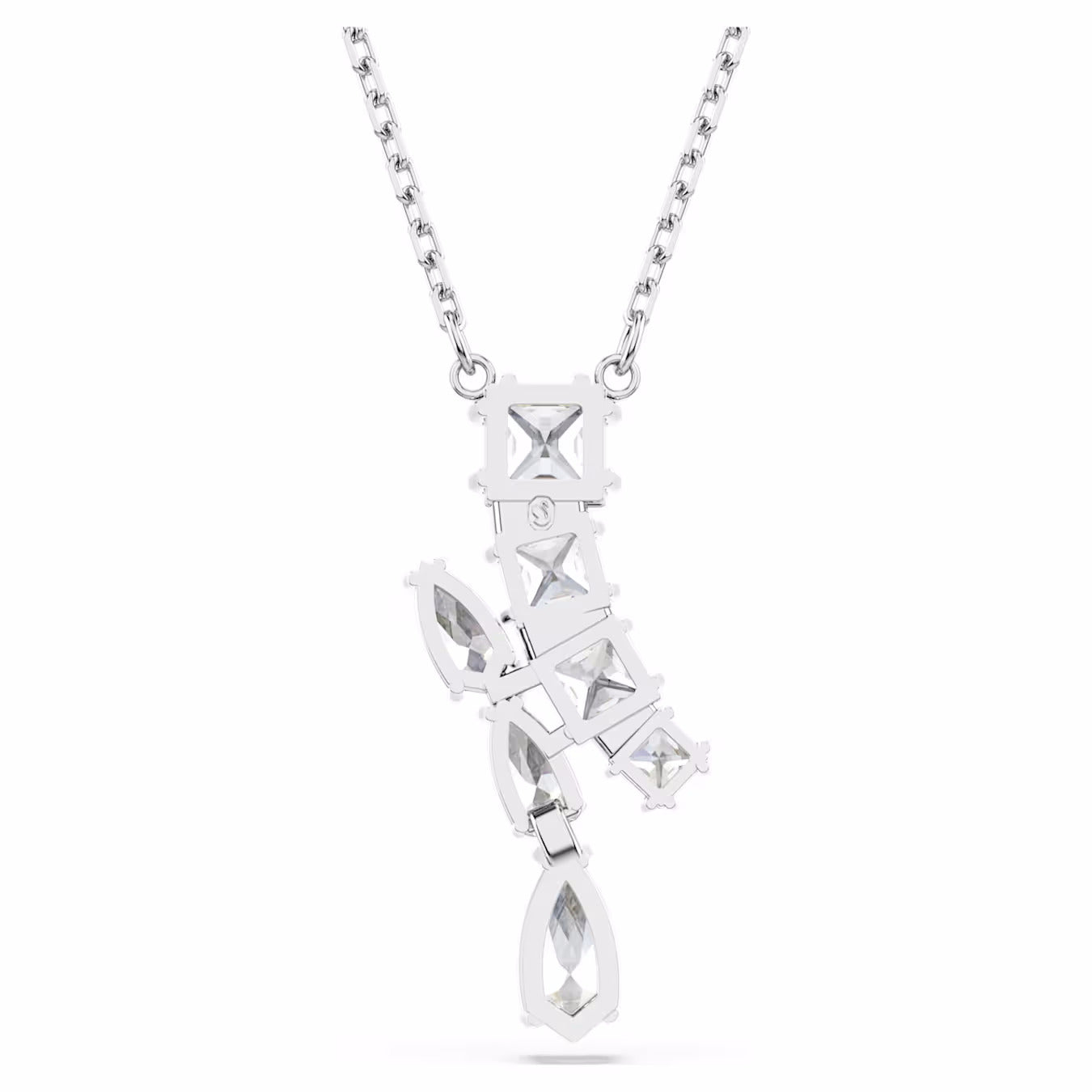 Matrix pendant Mixed cuts, White, Rhodium plated 5700420