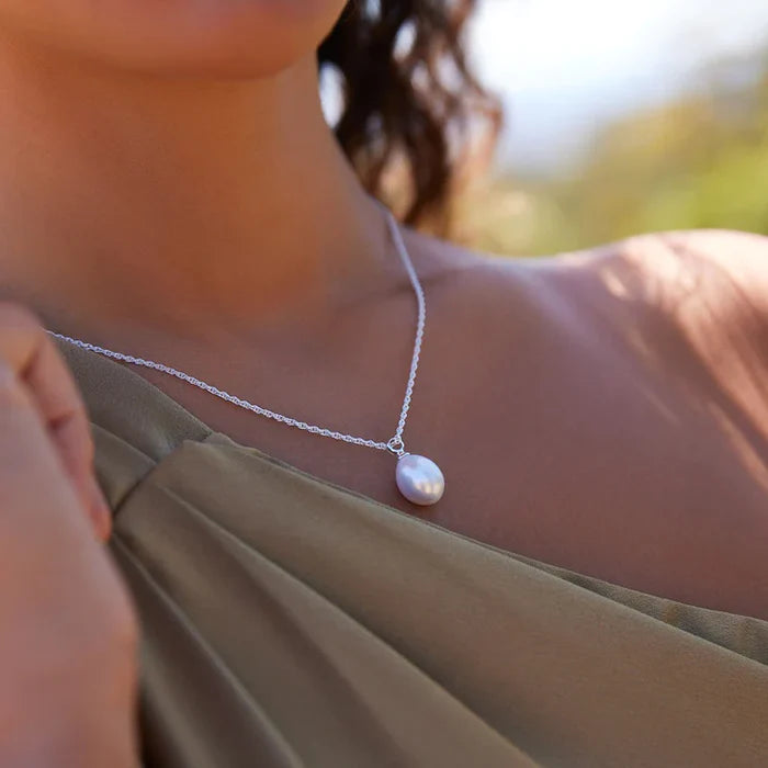 Rice pearl pendant N6810 (45cm)