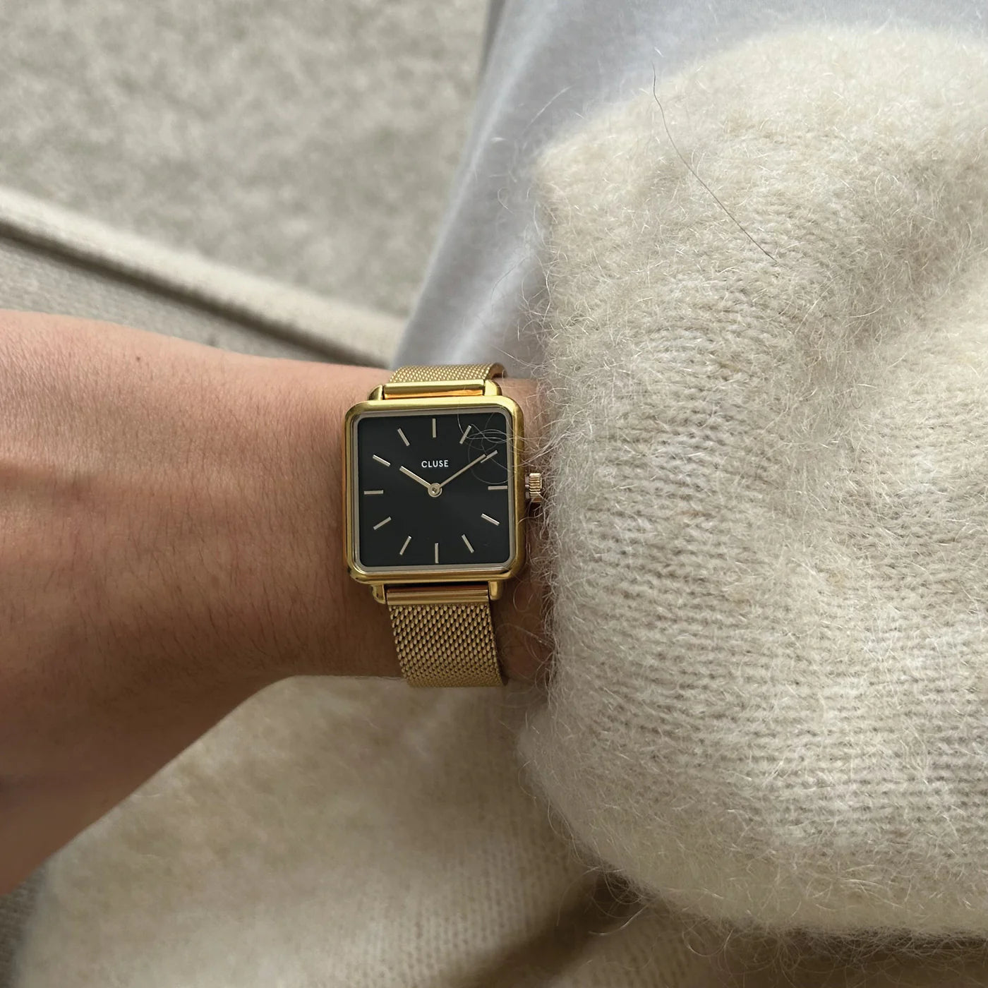 La Tétragone Watch Mesh, Black, Gold Colour
