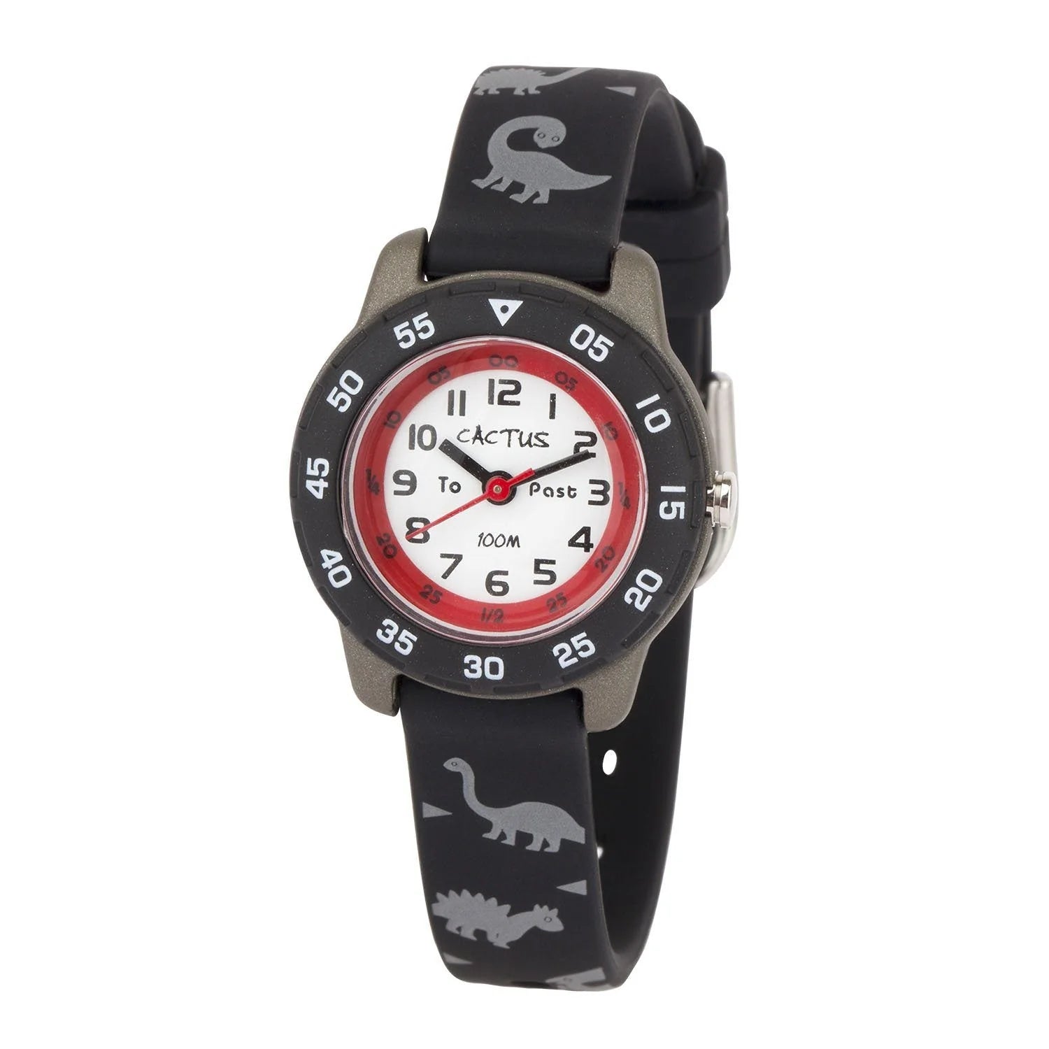 Cactus Dinosaur Time Black Teacher Watch CAC-124-M01