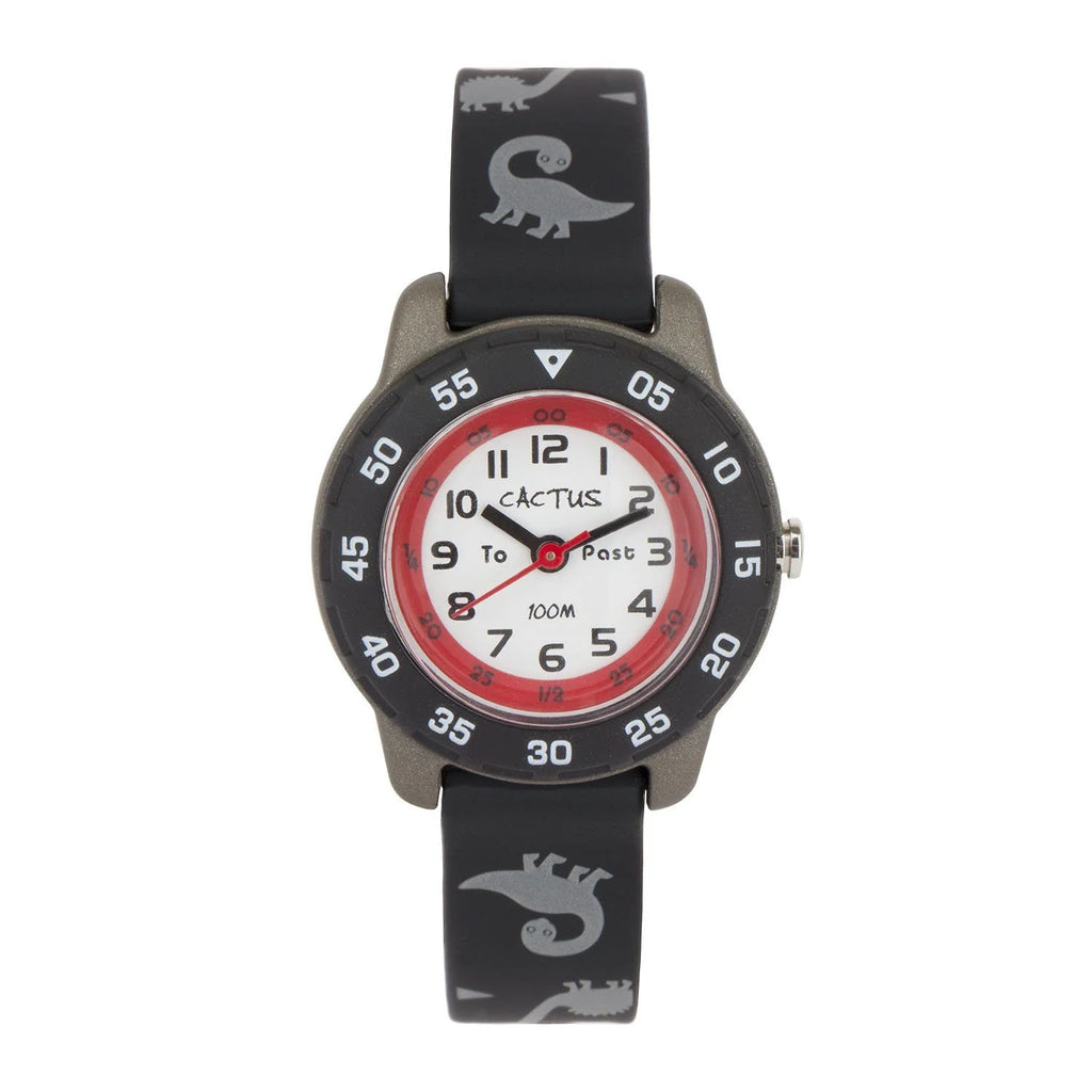 Cactus Dinosaur Time Black Teacher Watch CAC-124-M01