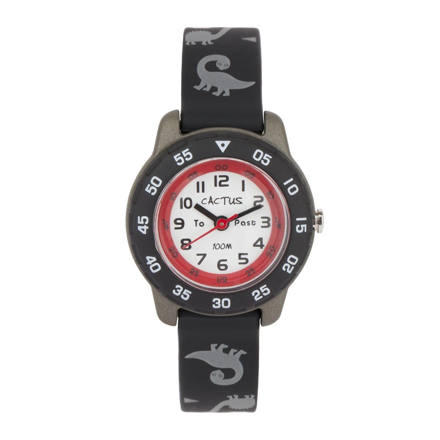 Cactus Dinosaur Time Black Teacher Watch CAC-124-M01