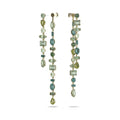 Gema Asymmetrical Green Crystal Drop Stud Earrings 5613734