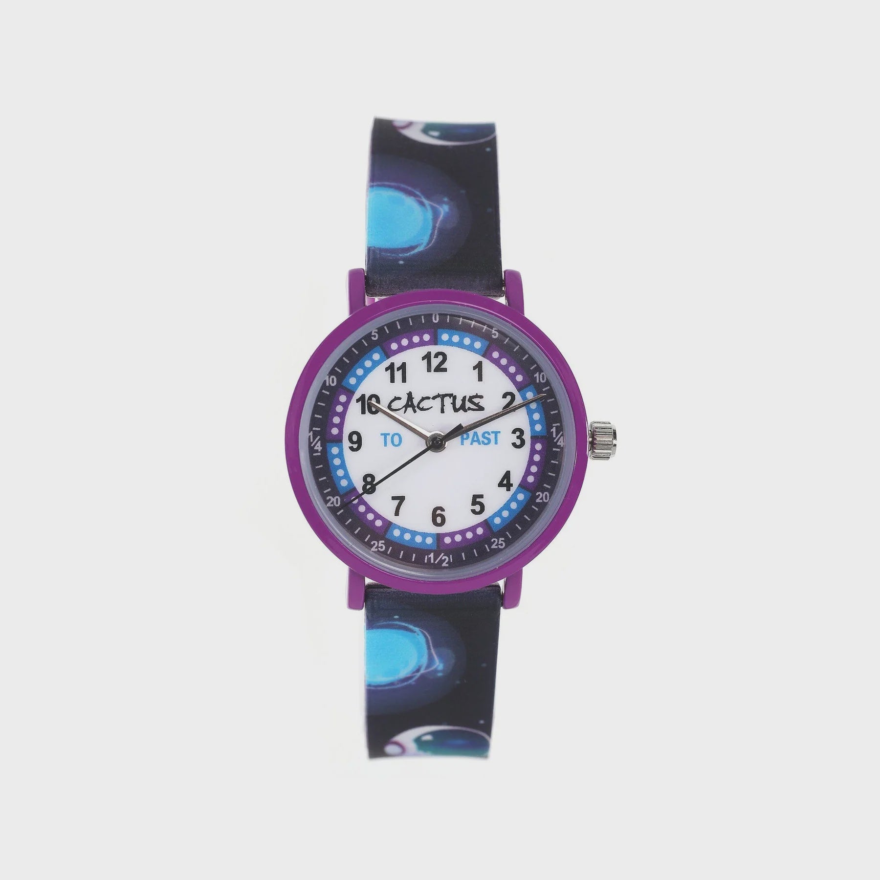 Cactus Watch Astronauts Space Time Teacher Purple Watch CAC-143-M01