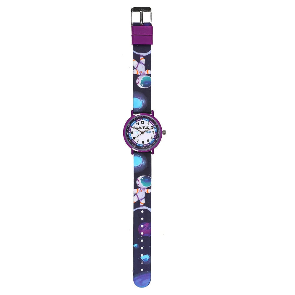 Cactus Watch Astronauts Space Time Teacher Purple Watch CAC-143-M01