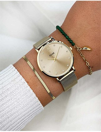 CLUSE Minuit Mesh Crystals, Full Gold CW10204