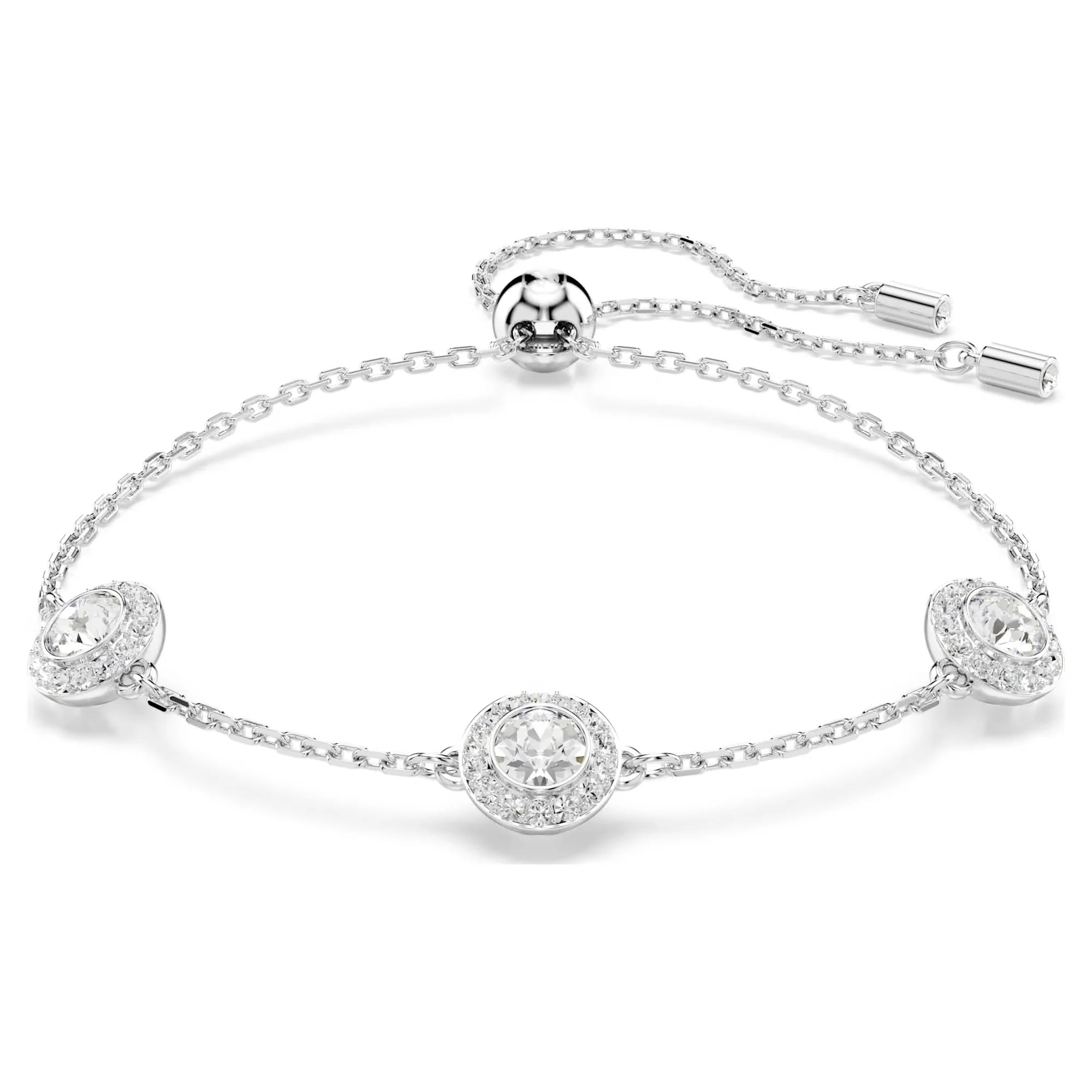 Una Angelic bracelet Round cut, Double sided motifs, White, Rhodium plated M 5732272