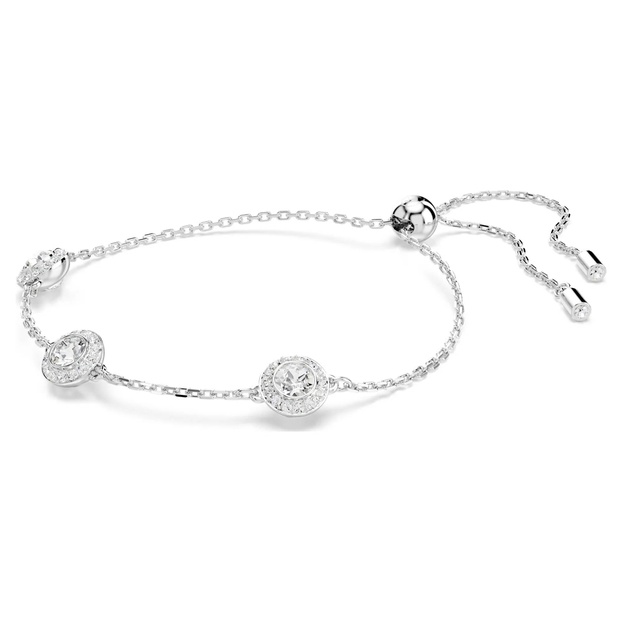 Una Angelic bracelet Round cut, Double sided motifs, White, Rhodium plated M 5732272
