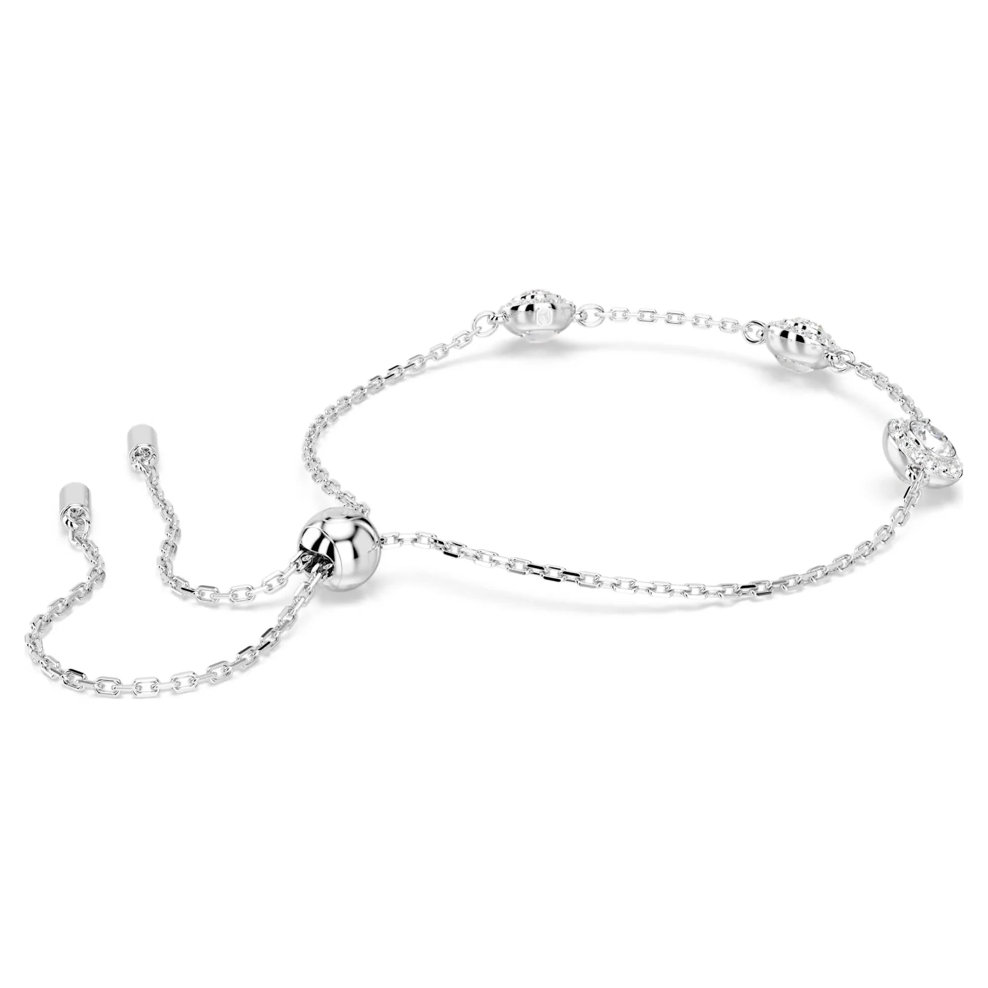 Una Angelic bracelet Round cut, Double sided motifs, White, Rhodium plated M 5732272