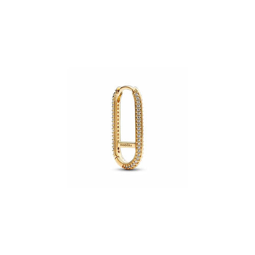 14k Gold-plated elongated hoop link earr 262796C01 (High Resolution)