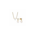 14k Gold-plated drop earrings with white 263153C01 (High Resolution)