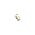 14k Gold-plated hoop earrings with white treated freshwater cultured pearl 263261C01 (High Resolution)
