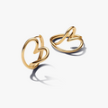 Heart 14k gold-plated hoop earrings 263807C00 (High Resolution)