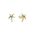 Starfish 14k gold-plated stud earrings with capri  263820C01