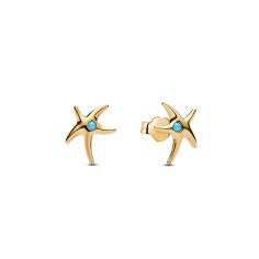 Starfish 14k gold-plated stud earrings with capri  263820C01