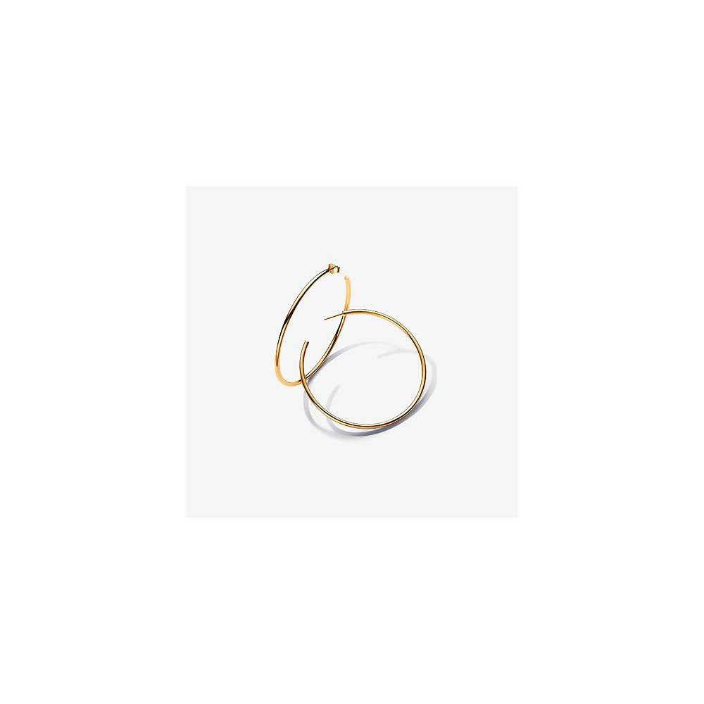 Organically shaped 14k gold-plated hoop 263870C00 (High Resolution)