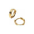 Twisted 14k gold-plated huggie earrings 263871C00 (High Resolution)