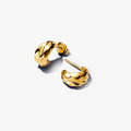 Rippled 14k gold-plated hoop earrings 263873C00 (High Resolution)