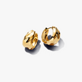 Rippled 14k gold-plated hoop earrings 263874C00 (High Resolution)
