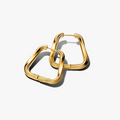 Twisted 14k gold-plated hoop earrings 263876C00 (High Resolution)