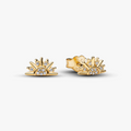 Sunrise 14k gold-plated stud earrings with clear c 264627C01 (High Resolution)