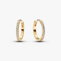 14k gold-plated hoop earrings with clear cubic zir 264649C01 (High Resolution)