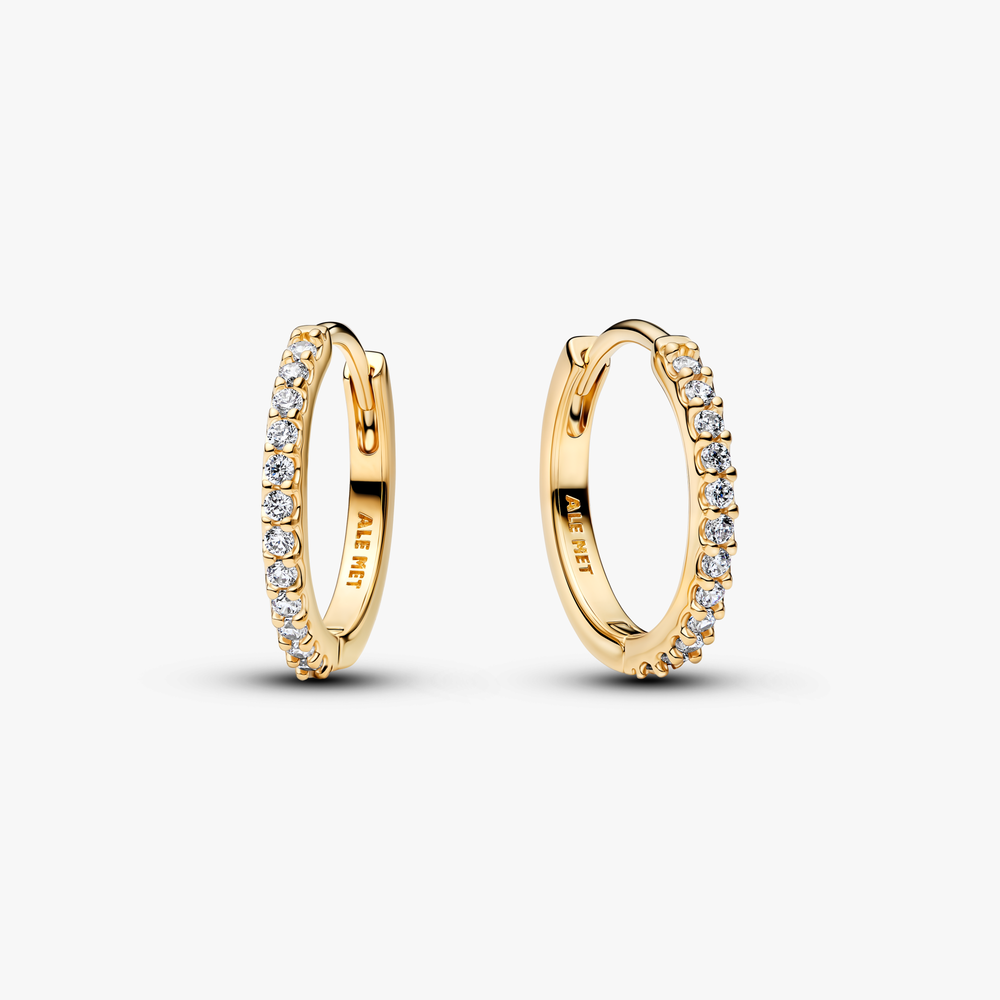 14k gold-plated hoop earrings with clear cubic zir 264649C01 (High Resolution)