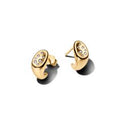 14k gold-plated stud earrings with clear cubic zir 264661C01